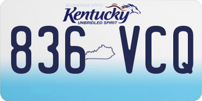 KY license plate 836VCQ