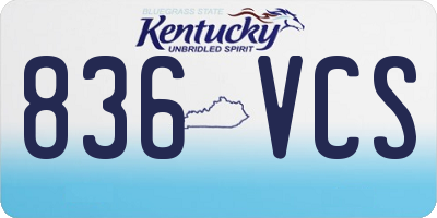 KY license plate 836VCS