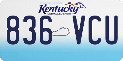 KY license plate 836VCU