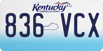 KY license plate 836VCX