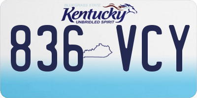 KY license plate 836VCY