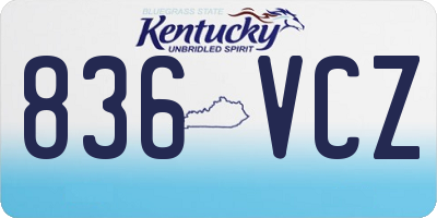KY license plate 836VCZ