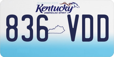 KY license plate 836VDD