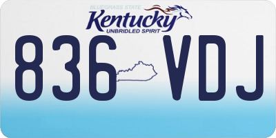 KY license plate 836VDJ
