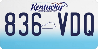 KY license plate 836VDQ