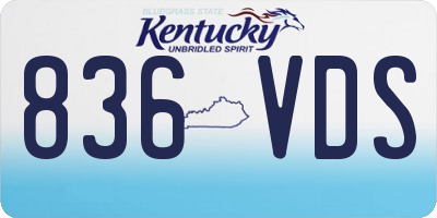 KY license plate 836VDS
