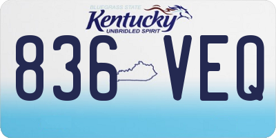 KY license plate 836VEQ