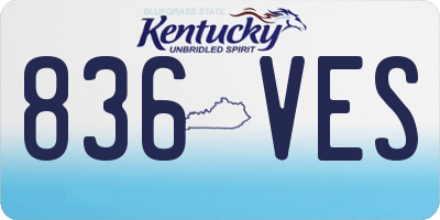 KY license plate 836VES