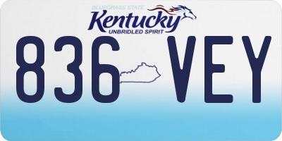 KY license plate 836VEY
