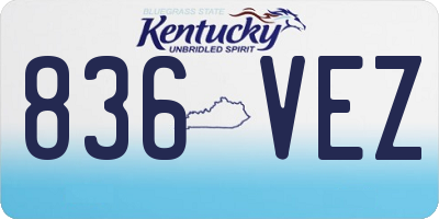 KY license plate 836VEZ
