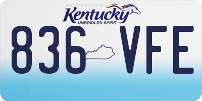 KY license plate 836VFE