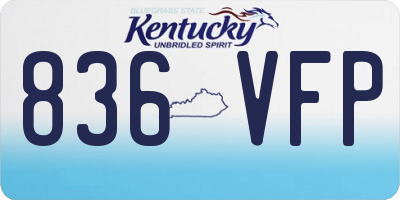 KY license plate 836VFP