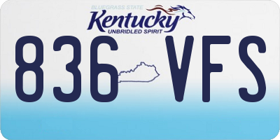 KY license plate 836VFS