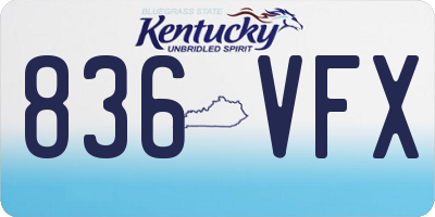 KY license plate 836VFX