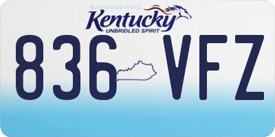 KY license plate 836VFZ