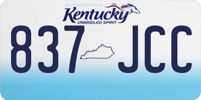 KY license plate 837JCC