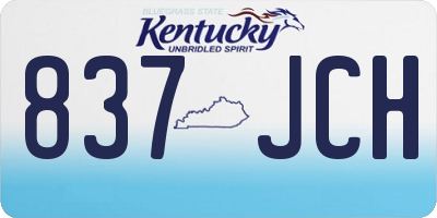 KY license plate 837JCH