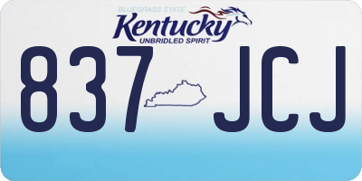 KY license plate 837JCJ