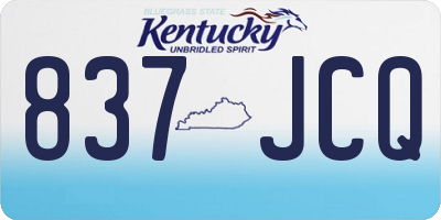 KY license plate 837JCQ