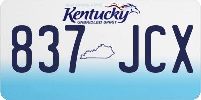 KY license plate 837JCX