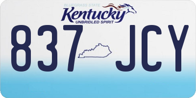 KY license plate 837JCY