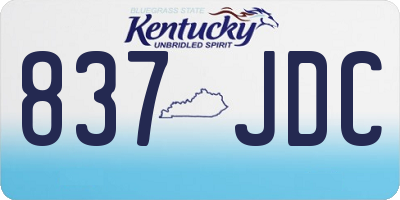 KY license plate 837JDC