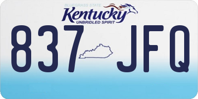 KY license plate 837JFQ