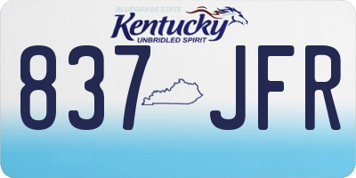 KY license plate 837JFR