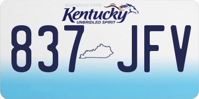 KY license plate 837JFV