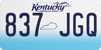 KY license plate 837JGQ
