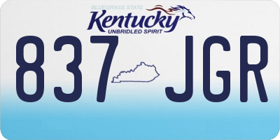 KY license plate 837JGR