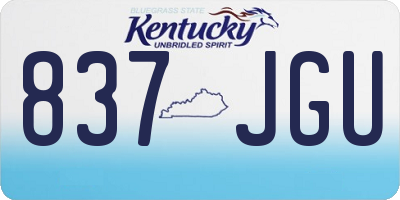 KY license plate 837JGU