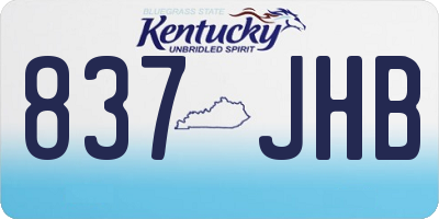 KY license plate 837JHB