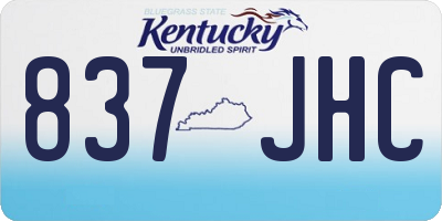 KY license plate 837JHC