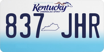 KY license plate 837JHR