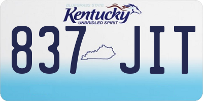 KY license plate 837JIT