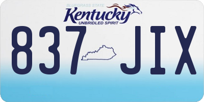 KY license plate 837JIX