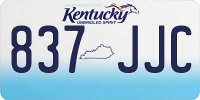 KY license plate 837JJC
