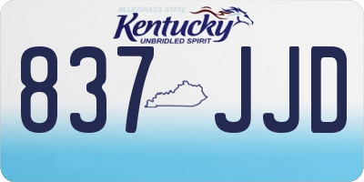 KY license plate 837JJD