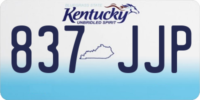 KY license plate 837JJP