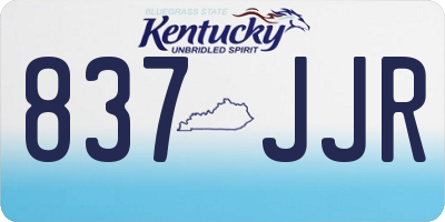 KY license plate 837JJR