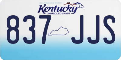 KY license plate 837JJS