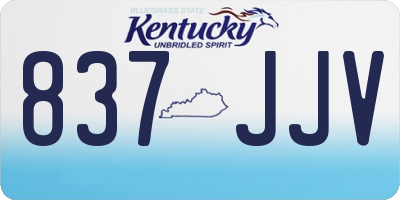 KY license plate 837JJV