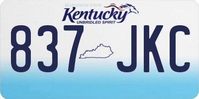 KY license plate 837JKC