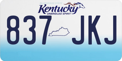 KY license plate 837JKJ