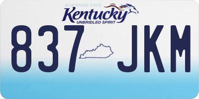 KY license plate 837JKM