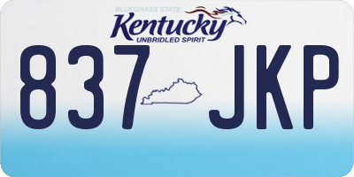 KY license plate 837JKP