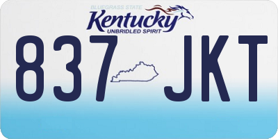 KY license plate 837JKT