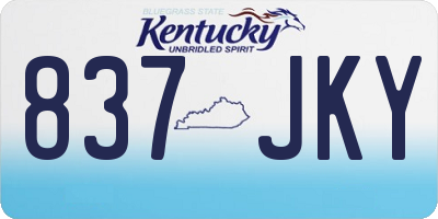 KY license plate 837JKY