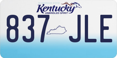 KY license plate 837JLE